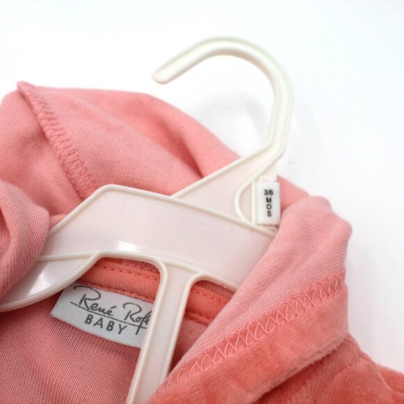 Rene Rofe Baby Girls 3-6 Months 2 Piece Velour Shirt and Pants Set Outfit NWT - Picture 7 of 8